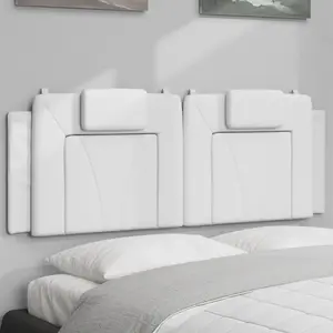 vidaXL Coussin de tête de lit blanc 152 cm similicuir pas cher