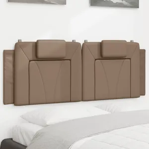 vidaXL Coussin de tête de lit cappuccino 140 cm similicuir pas cher