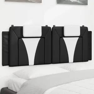 Comparateur de prix : vidaXL Coussin de tête de lit noir et blanc 140 cm similicuir