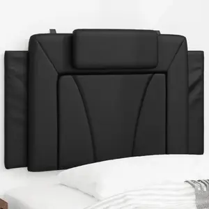 Comparateur de prix : vidaXL Coussin de tête de lit noir 80 cm similicuir