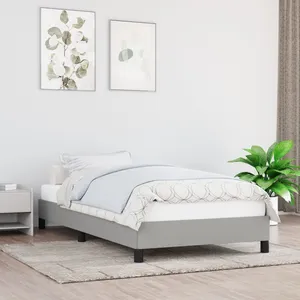 vidaXL Cadre de lit avec tête de lit et lumières LED blanc 150x200 cm pas cher