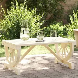 vidaXL Table basse de jardin 90x50x40 cm bois de sapin massif pas cher