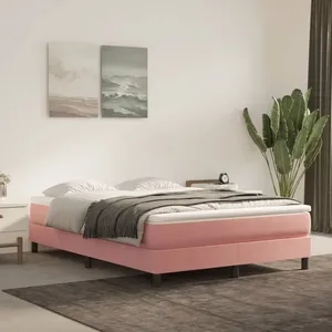 vidaXL Cadre de lit avec tête de lit et LED noir 200x200 cm pas cher