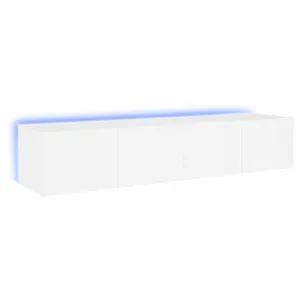 Comparateur de prix : vidaXL Meubles TV muraux avec lumières LED 2 pcs blanc 80x35x31 cm