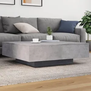 Comparateur de prix : vidaXL Table basse avec lumières LED gris béton 100x100x31 cm
