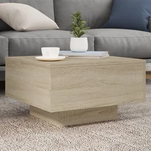 Comparateur de prix : vidaXL Table basse chêne sonoma 55x55x31 cm bois d'ingénierie