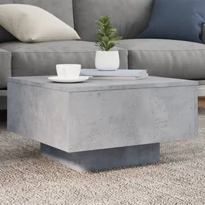 vidaXL Table basse gris béton 55x55x31 cm bois d'ingénierie pas cher