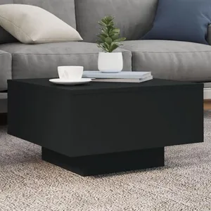 Comparateur de prix : vidaXL Table basse avec lumières LED noir 55x55x31 cm