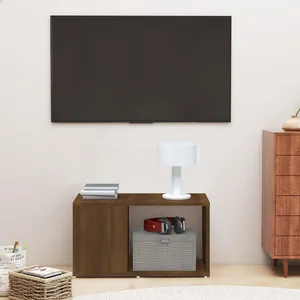 Comparateur de prix : vidaXL Meuble TV mural avec lumières LED blanc 40x30x40 cm