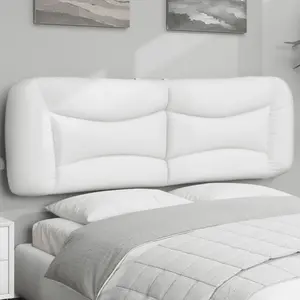 vidaXL Coussin de tête de lit blanc 152 cm similicuir pas cher