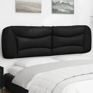 vidaXL Coussin de tête de lit noir 183 cm similicuir pas cher