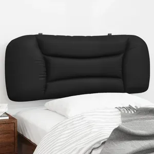vidaXL Coussin de tête de lit noir 100 cm similicuir pas cher