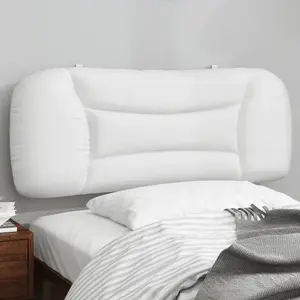 Comparateur de prix : vidaXL Coussin de tête de lit blanc 100 cm similicuir
