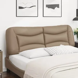 vidaXL Coussin de tête de lit cappuccino 160 cm similicuir pas cher
