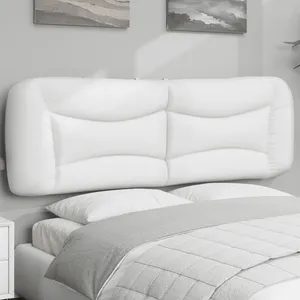 vidaXL Coussin de tête de lit blanc 160 cm similicuir pas cher