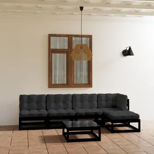 vidaXL Coussin de tête de lit noir 100 cm tissu pas cher