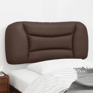 vidaXL Coussin de tête de lit marron 80 cm similicuir pas cher