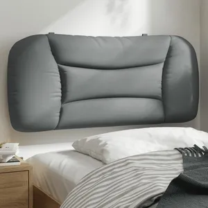 vidaXL Coussin de tête de lit gris clair 80 cm tissu pas cher