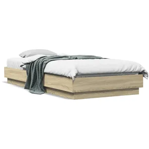 VidaXL Bedframe zonder matras hout sonoma eikenkleurig 100x200 cm839597 pas cher