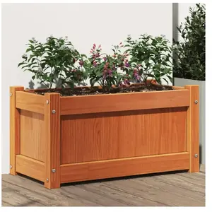 vidaXL Jardinière cire marron 60x31x31 cm bois de pin massif