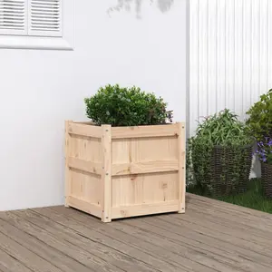 Comparateur de prix : vidaXL Jardinière 50x50x50 cm bois de pin massif