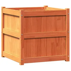 Comparateur de prix : vidaXL Jardinières 2 pcs cire marron bois de pin massif