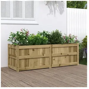 Comparateur de prix : vidaXL Jardinière 150x50x50 cm bois de pin imprégné
