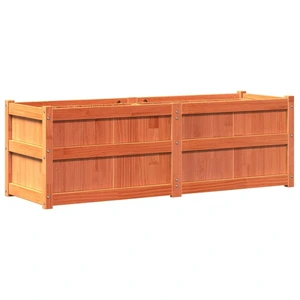 Comparateur de prix : vidaXL Jardinière cire marron 150x50x50 cm bois de pin massif