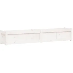 Comparateur de prix : vidaXL Jardinière blanc 180x31x31 cm bois de pin massif