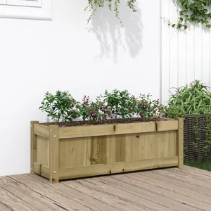 vidaXL Jardinière d'extérieur 90x31x31 cm bois de pin imprégné pas cher