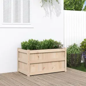 vidaXL Jardinière d'extérieur 90x50x50 cm bois de pin massif pas cher