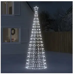 Comparateur de prix : vidaXL Arbre de Noël lumineux avec pointes 570 LED blanc froid 300 cm