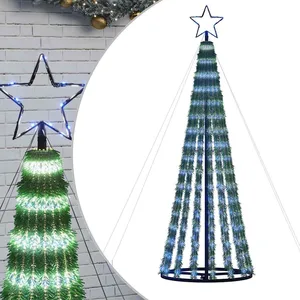 Comparateur de prix : vidaXL Arbre de Noël lumineux conique 275 LED bleu 180 cm