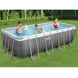 Comparateur de prix : Bestway ensemble de piscine power steel rectangulaire 488x244x122 cm
