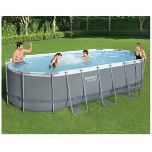 Bestway Bestway Piscine hors sol Power Steel Ovale 549x274x122 cm pas cher