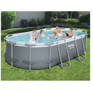 Bestway Bestway Piscine hors sol Power Steel ovale 427x250x100 cm pas cher