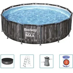 Comparateur de prix : Bestway Bestway Ensemble de piscine ronde Steel Pro MAX 427x107 cm