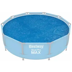 Couverture solaire de piscine Flowclear 305 cm Bestway Bleu pas cher