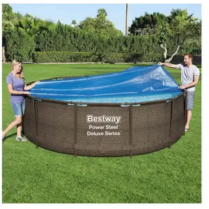 Comparateur de prix : Bestway - Couverture solaire de piscine Flowclear 356 cm Bleu