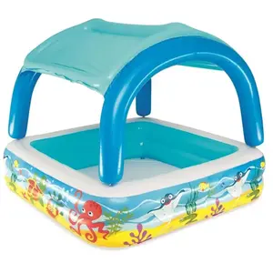 Comparateur de prix : Bestway Bestway Piscine de jeu avec auvent bleu 140x140x114 cm 52192