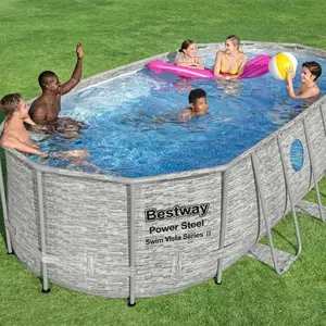 Comparateur de prix : Bestway Ensemble de piscine Power Steel Swim Vista 549x274x122 cm TU