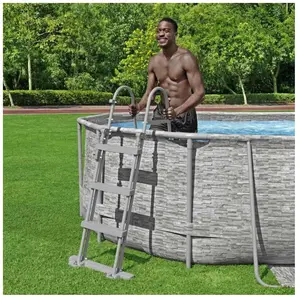 Comparateur de prix : Bestway Échelle de piscine à 4 marches Flowclear 107 cm 3202669