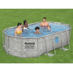 Comparateur de prix : Bestway Bestway Ensemble de piscine Power Steel 427x250x100 cm