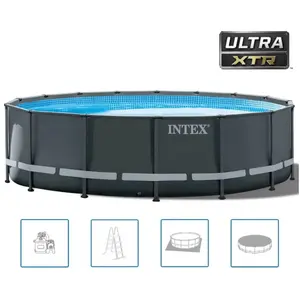 Ensemble de piscine ronde Ultra XTR Frame 488 x 122 cm 26326GN INTEX pas cher