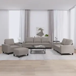 vidaXL Ensemble de canapés 4 pcs taupe tissu pas cher