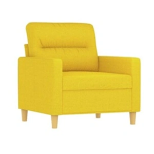 Comparateur de prix : vidaXL Ensemble de canapés 3 pcs avec coussins jaune clair tissu