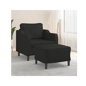 Comparateur de prix : VIDAXL Fauteuil avec repose-pied Noir 60 cm Tissu, canapé, fauteuil, fauteuil TV, canapé simple, canapé, canapé relax, canapé de loisirs