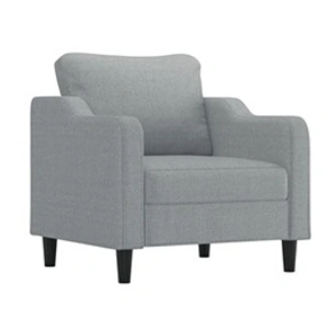 vidaXL Ensemble de canapés 4 pcs coussins gris clair tissu pas cher