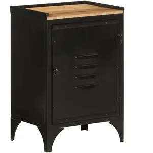 vidaXL Armoire de salle de bain 40x30x60 cm fer et bois de manguier pas cher