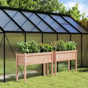 vidaXL Jardinières 2 pcs avec pieds bois massif douglas pas cher